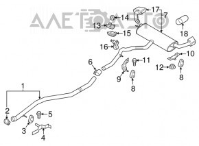 Випускна траса середня частина BMW X5 F15 14-18 N55