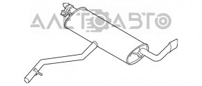 Глушник задня частина бочка BMW X5 F15 14-18 N55 із заслінкою