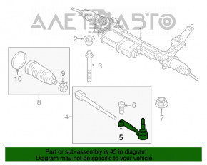 Наконечник рулевой тяги левый BMW X5 F15 14-18