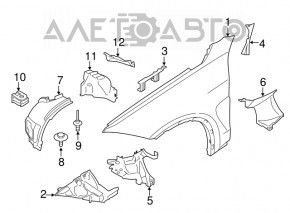 Защита арки боковая правая BMW X5 F15 14-18 AWD новый OEM оригинал