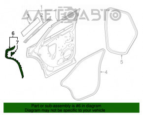 Ущільнювач двері задньої лівої Audi Q5 80A 18- задній