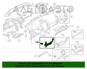 Накладка передней панели пространства ног водителя Ford Explorer 16-19 царапины