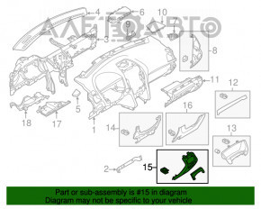Накладка приладів водія ліва Ford Explorer 16-19 беж, подряпина