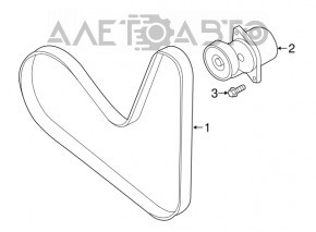Ролик натягувач приводного ременя Audi A5 F5 17-2.0T