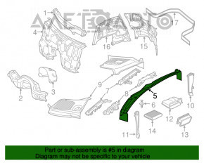 Решетка дворников пластик Mercedes GLC 16-22