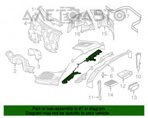 Уплотнитель решетки дворников правый Mercedes GLC 16-22 верхний