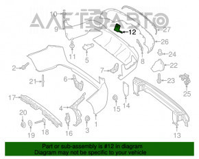 Заглушка буксир гака заднього бампера Mercedes GLC 300/350e/43 16-19 структура