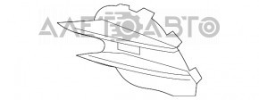 Решетка переднего бампера правая Mercedes GLC 300/350e 16-19 под парктроник новый неоригинал AND