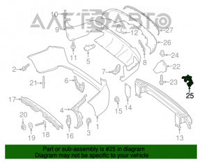 Кронштейн насадки глушника правий Mercedes GLC 300/350e/43 16-19