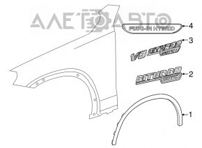 Накладка арки крыла передняя левая Mercedes GLC 300/350e/43 16-22