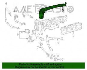 Трубка кондиціонера компресор-пічка третя Audi A4 B9 17-2.0T довга r134a немає кришки
