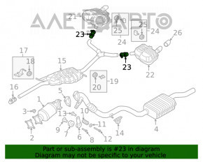 Хомут глушителя Audi A5 F5 17- 55мм