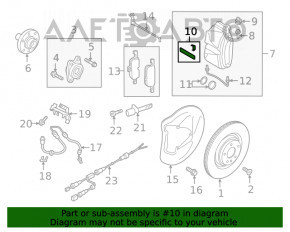 Скоби кріплення гальмівних колодок передня права 5шт комплект Audi A5 F5 17-