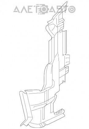 Дефлектор радиатора правый Audi A5 F5 17-18 2.0T