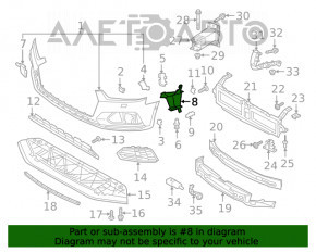 Повітропровід переднього бампера правий Audi A5 F5 17-19 premium, prestige