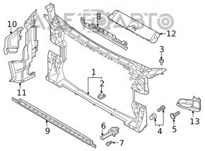 Накладка телевизора Audi A5 F5 17-19 OEM