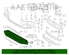 Защита переднего бампера Audi A5 F5 17-19 новый OEM оригинал