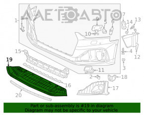 Захист переднього бампера Audi A5 F5 20- premium, prestige