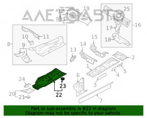 Захист днища лівий Audi A5 F5 17-5D