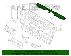 Накладка решетки радиатора grill Audi A5 F5 17- новый OEM оригинал
