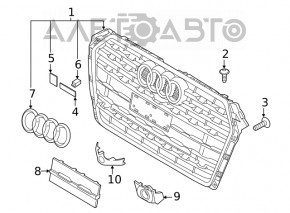 Решетка радиатора в сборе Audi A5 F5 17-19