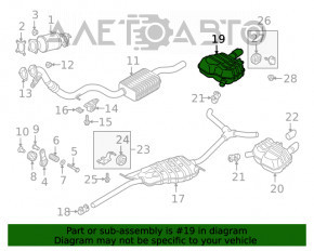 Глушник ззаду, бочка права Audi A5 F5 17-19 5D