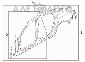 Чверть передня ліва Audi A5 F5 17-5D