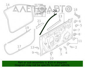 Уплотнитель молдинга крыши правый Audi A5 F5 17-