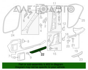 Накладка порога передня права зовнішня Mercedes GLC 16-22 зламані кріплення, подряпини