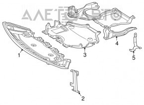 Защита двигателя задняя Mercedes GLC 300 16-19 Coupe новый OEM оригинал