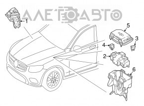 Блок предохранителей подкапотный правый Mercedes GLC 300/43 16-19