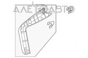 Обшивка дверей багажника права Mercedes GLC 16-22 бежева, подряпини