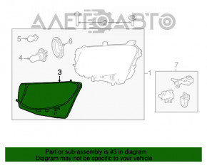 Ущільнювач фари передній правий Mercedes GLC 16-19
