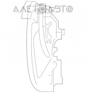Дефлектор радіаторної решітки лівий Mercedes GLC 300/350e/43 16-19