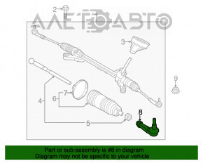 Рулевой наконечник правый Ford Fiesta 11-19 CTR