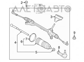 Рулевой наконечник правый Ford Fiesta 11-19 CTR