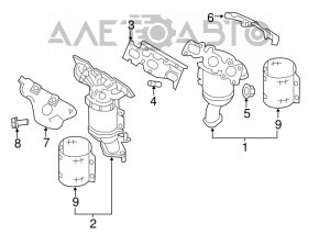 Защита выпускного коллектора передняя верхняя Ford Explorer 16-19 3.5