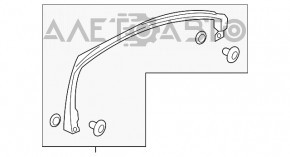 Рамка двери внутренняя передняя прав Lincoln Nautilus 19-23 черная