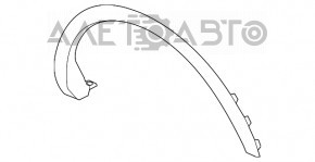 Накладка арки крыла задняя правая Lincoln Nautilus 19-23