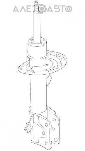 Стійка амортизатора в зборі передня прав Lincoln Nautilus 19-23 електро