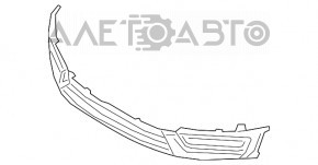 Нижня решітка переднього бампера Lincoln Nautilus 19-23 чорний глянець, пісок, надлом кріп