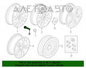 Ниппель датчика давления колеса Ford Fusion mk5 13-20 новый OEM оригинал