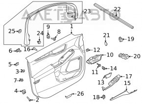 Накладка управления стеклоподъемником задним правым Ford Escape MK4 20- царапины
