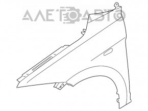 Крыло переднее левое Hyundai Elantra AD 17-18 дорест новый неоригинал, тычки