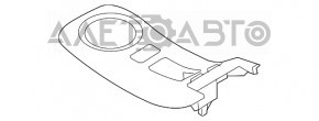 Накладка шифтера КПП Nissan Leaf 18-19 сірий подряпини