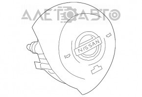 Подушка безопасности airbag в руль водительская Nissan Leaf 18-22 черная