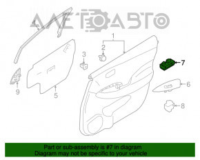 Управление стеклоподъемником передним левым Nissan Leaf 18-