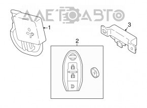 Ключ smart Nissan Leaf 19-22 4 кнопки