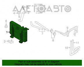 Радиатор охлаждения масло Mitsubishi Outlander 14-21 2.4, 3.0 акпп, тип 2
