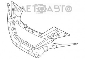 Обрамление решетки радиатора Nissan Leaf 18-22 черный глянец с хром молдингом сломано крепление песок царапина
